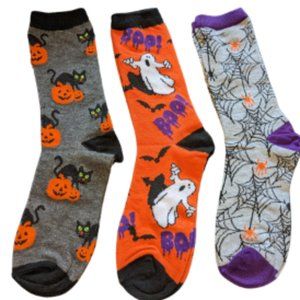 Set of 3 Pairs Halloween Crew Socks